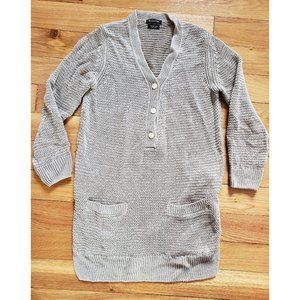 Massimo Dutti NEW 100% Linen Tunic Sweater XS